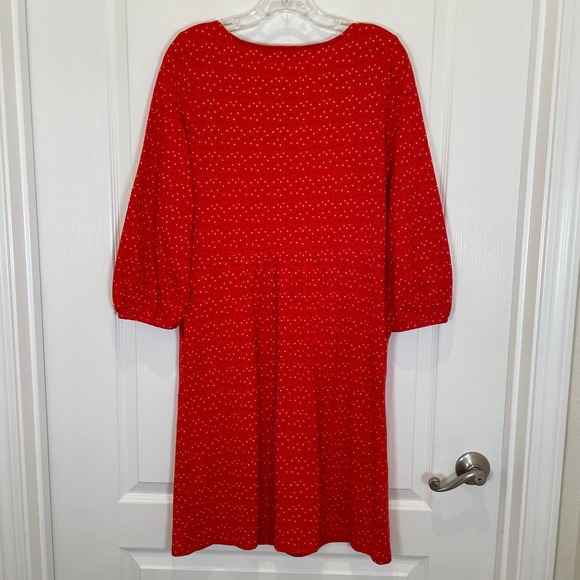 Boden Odelia Dress Stars Print 100% Cotton Balloon Sleeve Pockets 6 - Picture 7 of 7